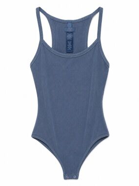 SKIMS Cotton Rib Tank Bodysuit Blue Gray Women’s S/PCH Small